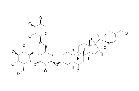 3beta,27-DIHYDROXY-(25S)-5alpha-SPIROSTAN-6-ONE 3-O-beta-D-GLUCOPYRANOSYL-(1-4)-O-(alpha-L-ARABINOPYRANOSYL-(1-6))-beta-D-GLUCOPYRANOSIDE