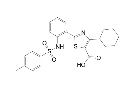 2-[2-(N-(4-Methylphenylsulfonyl)aminophenyl]-4-(cyclohexyl)thiazol-5-carboxylic acid