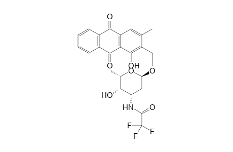 1-Hydroxy-3-methyl-2-[l-O-(2',3',6'-trideoxy-3'-trifluoroacetamido-.alpha.-L-lyxo-hexopyranosyl)-methyl]-9,10-anthraquinone