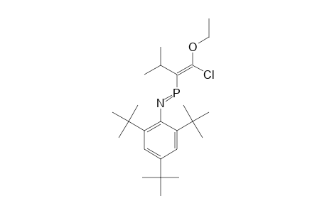 Z-3-Isopropyl-4-ethoxy-1-(2,4,6-tri-tert.-butylphenyl)-4-chloro-1-azaphosphabuta-1,3-diene