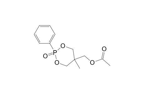 1,3,2-Dioxaphosphorinane-5-methanol, 5-methyl-2-phenyl-, acetate, 2-oxide, trans-