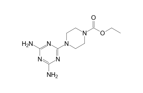 4-(4,6-diamino-s-triazin-2-yl)-1-piperazinecarboxylic acid, ethyl ester