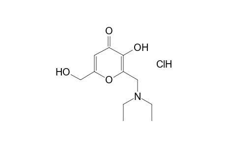 2-[(diethylamino)methyl]-3-hydroxy-5-(hydroxymethyl)-4H-pyran-4-one, hydrochloride