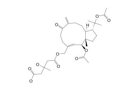 (1-R*,2-R*,3-E,11-R*,12-S*)-2,18-O-DIACETYL-16-O-(3-HYDROXY-3-METHYLGLUTARYL)-2,16,18-TRIHYDROXYDOLABELLA-3,8-(17)-DIEN-7-ONE