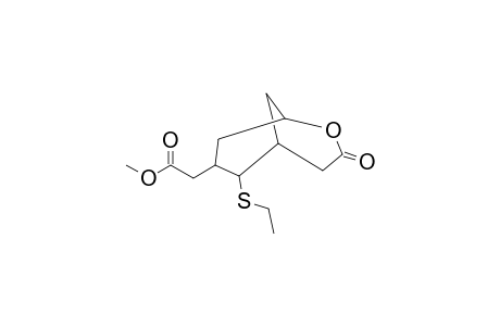 (6-ETHYLSULFANYL-3-OXO-2-OXABICYCLO[3.3.1]NON-7-YL)ACETIC ACID, METHYL ESTER