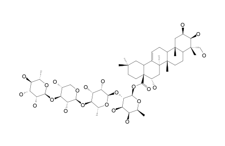 28-O-ALPHA-L-RHAMNOPYRANOSYL-(1->3)-BETA-D-XYLOPYRANOSYL-(1->4)-ALPHA-L-RHAMNOPYRANOSYL-(1->2)-BETA-D-FUCOPYRANOSIDE