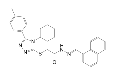 2-{[4-cyclohexyl-5-(4-methylphenyl)-4H-1,2,4-triazol-3-yl]sulfanyl}-N'-[(E)-1-naphthylmethylidene]acetohydrazide