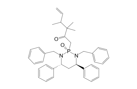 (R)-(4I,6I,4'Iu)-1,3-Dibenzyl-4,6-diphenyl-2-(3',3',4'-triimethyl-2'-oxo-5'-hexen-1-yl)-1,3,2-benzodiazaphosphorinane 2-Oxide