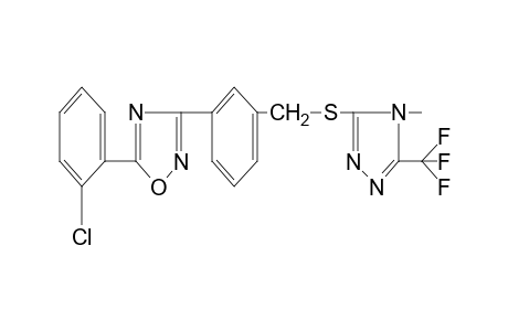 5-(o-chlorophenyl)-3-{alpha-{[4-methyl-5-(trifluoromethyl)-4H-1,2,4-triazol-3-yl]thio}-m-tolyl}-1,2,4-oxadiazole