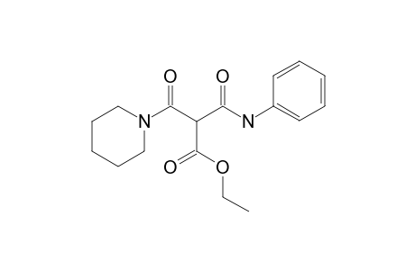 Ethyl (N-phenylcarbamoyl)(piperidinocarbonyl)acetate