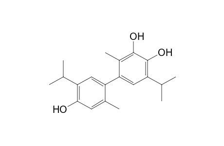 3-Methyl-4-(2-methyl-4-oxidanyl-5-propan-2-yl-phenyl)-6-propan-2-yl-benzene-1,2-diol