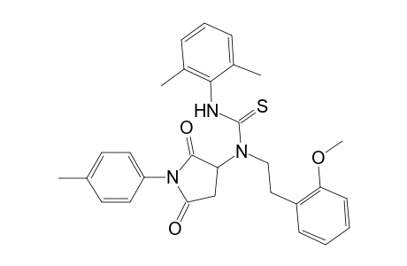 N'-(2,6-dimethylphenyl)-N-[2-(2-methoxyphenyl)ethyl]-N-[1-(4-methylphenyl)-2,5-dioxo-3-pyrrolidinyl]thiourea