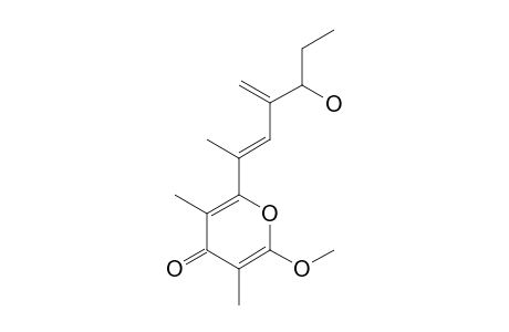 2-[(1E)-3-(1-hydroxypropyl)-1-methyl-buta-1,3-dienyl]-6-methoxy-3,5-dimethyl-pyran-4-one