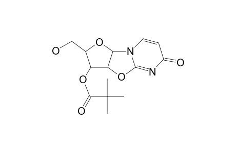 Propanoic acid, 2,2-dimethyl-, 2,3,3a,9a-tetrahydro-2-(hydroxymethyl)-6-oxo-6H-furo[2',3':4,5]oxazolo[3,2-a]pyrimidin-3-yl ester, [2R-(2.alpha.,3.beta.,3a.beta.,9a.beta.)]-