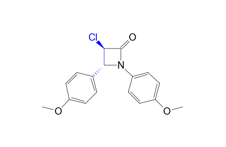 trans-1,4-Bis(p-methoxyphenyl)-3-chloro-2-azetidinone