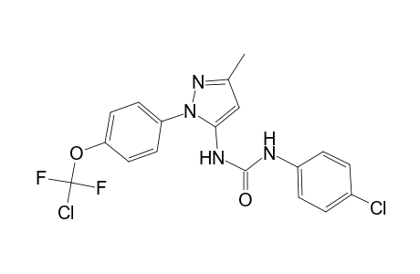 urea, N-[1-[4-(chlorodifluoromethoxy)phenyl]-3-methyl-1H-pyrazol-5-yl]-N'-(4-chlorophenyl)-