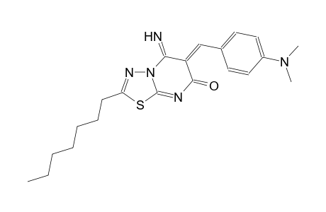 (6Z)-6-[4-(dimethylamino)benzylidene]-2-heptyl-5-imino-5,6-dihydro-7H-[1,3,4]thiadiazolo[3,2-a]pyrimidin-7-one