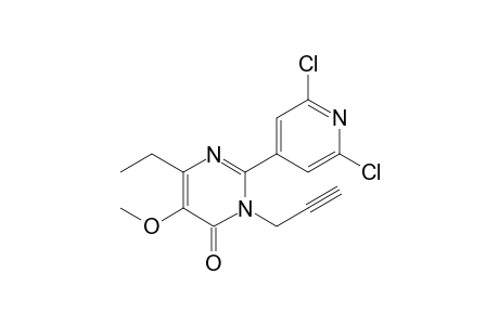 2-(2,6-DICHLORO-4-PYRIDYL)-6-ETHYL-5-METHOXY-3-(PROP-2-YNYL)-4(3H)-PYRIMIDINONE