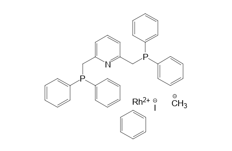 Benzene carbanide[6-(diphenylphosphanylmethyl)-2-pyridyl]methyl-diphenyl-phosphane rhodium(II) iodide