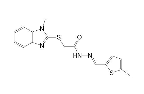 acetic acid, [(1-methyl-1H-benzimidazol-2-yl)thio]-, 2-[(E)-(5-methyl-2-thienyl)methylidene]hydrazide