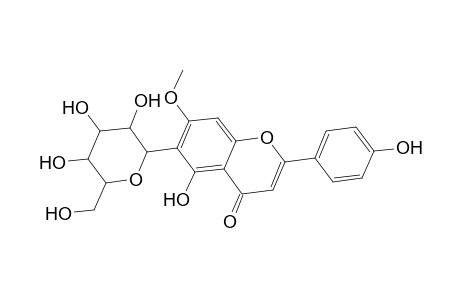 4H-1-Benzopyran-4-one, 6-.beta.-d-glucopyranosyl-5-hydroxy-2-(4-hydroxyphenyl)-7-methoxy-