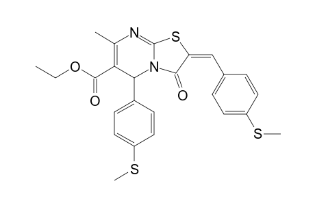 2-(4-Methylthiobenzylidene)-5-(4-methylthiophenyl)-6-carbethoxy-7-methyl-5H-thiazolo[2,3-b]pyrimidin-3-one