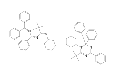 #6C+#6C';MIXTURE;2-TERT.-BUTYL-1-CYCLOHEXYL-4,6,6-TRIPHENYL-1,3,5-TRIAZAHEXA-1,3,5-TRIENE+6-TERT.-BUTYL-1-CYCLOHEXYL-2,4,4-TRIPHENYL-1,2-DIHYDRO-1,3,5-TRIAZINE