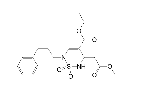 3-(2-Ethoxy-2-keto-ethyl)-1,1-diketo-6-(3-phenylpropyl)-2,3-dihydro-1,2,6-thiadiazine-4-carboxylic acid ethyl ester