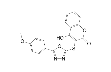 4-Hydroxy-3-((5-(4-methoxyphenyl)-1,3,4-oxadiazol-2-yl) thio)-2H-chromen-2-one