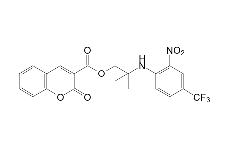 2-oxo-2H-1-benzopyran-3-carboxylic acid, 2-methyl-2-(2-nitro-alpha,alpha,alpha-trifluoro-p-toluidino)propyl ester