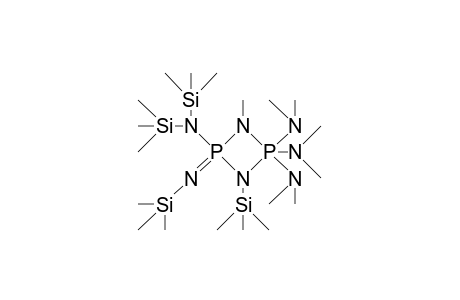 4-Bistrimethylsilylamino-2,2,2-tris(dimethylamino)-1-methyl-3-(tms)-4-trimethylsilylimino-diaza-diphosphetidine