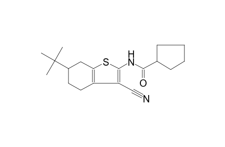 N-(6-tert-butyl-3-cyano-4,5,6,7-tetrahydro-1-benzothien-2-yl)cyclopentanecarboxamide