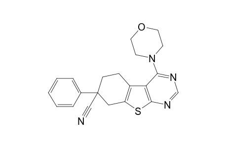 4-(4-morpholinyl)-7-phenyl-6,8-dihydro-5H-[1]benzothiolo[2,3-d]pyrimidine-7-carbonitrile