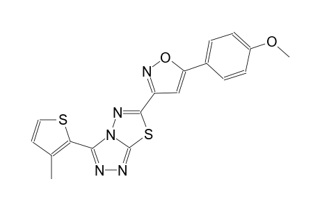 [1,2,4]triazolo[3,4-b][1,3,4]thiadiazole, 6-[5-(4-methoxyphenyl)-3-isoxazolyl]-3-(3-methyl-2-thienyl)-