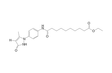 9-{[p-(3-methyl-5-oxo-3-pyrazolin-2-yl)phenyl[carbamoyl}nonanoic acid, ethyl ester