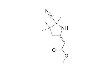 Acetic acid, (5-cyano-4,4,5-trimethylpyrrolidin-2-ylidene)-, methyl ester