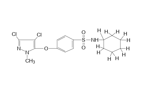 N-cyclohexyl-p-[(3,4-dichloro-1-methylpyrazol-5-yl)oxy]benzenesulfonamide