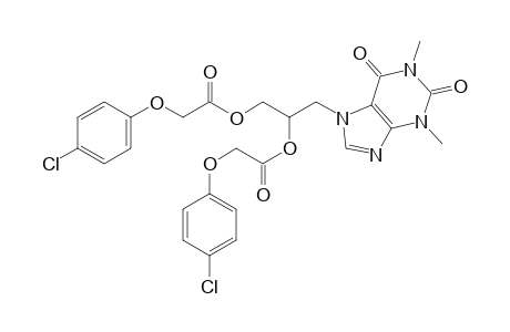 7-(2,3-dihydroxypropyl)theophylline, bis[(p-chlorophenoxy)acetate]