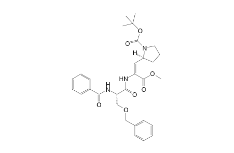 (E)-(N-Benzoyl-O-benzyl-L-seryl)-.alpha.,.beta.-dehydro[3-((S)-2-N-tert-butoxycarbonyl)pyrrolidinyl]-L-alanine Methyl Ester