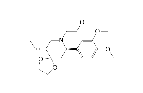 1,4-Dioxa-8-azaspiro[4.5]decane-8-ethanol, 9-(3,4-dimethoxyphenyl)-6-ethyl-, trans-