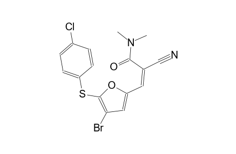 (2Z)-3-{4-bromo-5-[(4-chlorophenyl)sulfanyl]-2-furyl}-2-cyano-N,N-dimethyl-2-propenamide