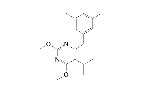 4-(3,5-dimethylbenzyl)-5-isopropyl-2,6-dimethoxy-pyrimidine
