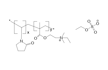 Poly[(2-ethyldimethylammonioethyl methacrylate ethyl sulfate)-co-(1-vinylpyrrolidone)], average Mw <1,000,000 (GPC)