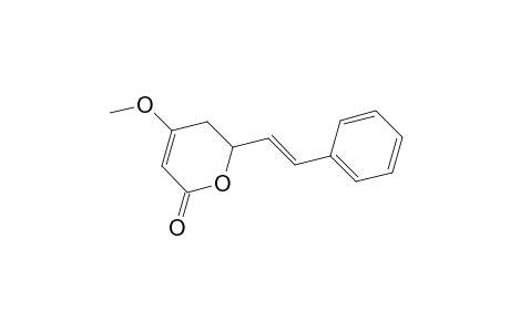 2H-Pyran-2-one, 5,6-dihydro-4-methoxy-6-(2-phenylethenyl)-, [R-(E)]-