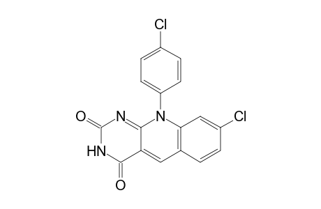 pyrimido[4,5-b]quinoline-2,4(3H,10H)-dione, 8-chloro-10-(4-chlorophenyl)-