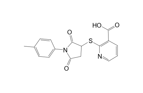 3-Pyridinecarboxylic acid, 2-[[1-(4-methylphenyl)-2,5-dioxo-3-pyrrolidinyl]thio]-