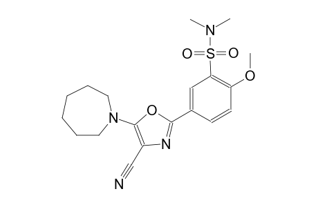 benzenesulfonamide, 5-[4-cyano-5-(hexahydro-1H-azepin-1-yl)-2-oxazolyl]-2-methoxy-N,N-dimethyl-