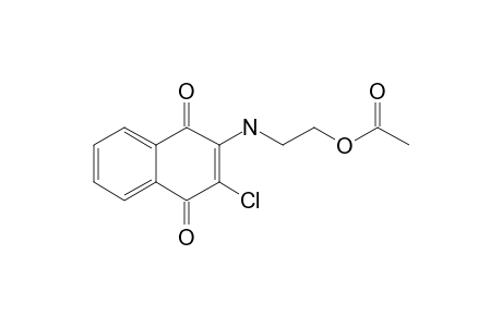 Acetic acid, 2-[(3-chloro-1,4-dihydro-1,4-dioxo-2-naphthalenyl)amino]ethyl ester