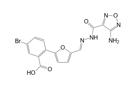 2-[5-((E)-{[(4-amino-1,2,5-oxadiazol-3-yl)carbonyl]hydrazono}methyl)-2-furyl]-5-bromobenzoic acid