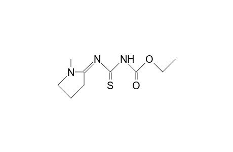 4-(1-methyl-2-pyrrolidinylidene)-3-thioallophanic acid, ethyl ester